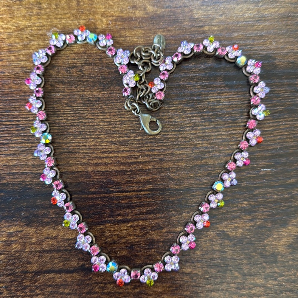 Vintage Sorrelli Purple Crystal Necklace